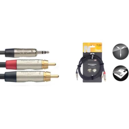 Stagg NYC1.5/MPS2CMR - kabel przejściowy 1,5m